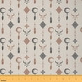 thumbnail image 1 of Manfei Boho Dreamcatcher Aztec Fabric by the Yard (1 Yard), Rustic Cow Skull Decorative Fabric by the Yard, Tribal Geometric Sewing & Crafting Fabric, Luxurious Living Room Decoration, 1 of 6