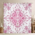 thumbnail image 1 of Manfei Boho Floral Blackout Curtains,Vintage Bohemian Flower Curtains Pack of 2 (38x45 Each),Pink White Window Curtains For Adults,Breathable Home Decor, 1 of 6