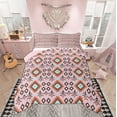 thumbnail image 1 of Manfei Boho Hippie Aztec Bedding Comforter Set, Retro Geometric Abstract Twin Comforter Sets, Tribal Western Style Reversible Bedding Set, Super Cozy Room Decor, 2pcs, 1 of 8