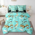 thumbnail image 1 of Manfei Boho Jungle Animal Bedding Comforter Set 7 Pieces for Child, Squirrel Fox Butterfly Full Bedding Set, Rustic Farmhouse Reversible Fitted Sheet Flat Sheet, Breathable Home Decor, 1 of 7