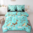 thumbnail image 1 of Manfei Boho Jungle Animal Bedding Comforter Set 7pcs for Child, Squirrel Fox Butterfly Queen Bedding Sets, Rustic Farmhouse Reversible Queen Sheet Sets, Ultra Soft Home Decor, 1 of 7