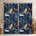 thumbnail image 1 of Manfei Boho Jungle Animal Black Out Curtains for Child, Squirrel Fox Butterfly Curtains Pack of 2 (42x63 Each), Rustic Farmhouse Bedroom Curtains, Window Curtains Home Decor, 1 of 6