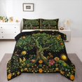 thumbnail image 1 of Manfei Boho Life Tree Bedding Comforter Set for Child, Hippie Mandala Flower Twin Comforter Sets, Cartoon Planet Reversible Bedding Set, Ultra Soft Home Decor, 2pcs, 1 of 8