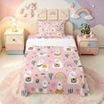thumbnail image 1 of Manfei Boho Llama Twin Sheets, Western Cactus Floral Bedding, Pink, 3pcs, 1 Flat Sheet, 1 Fitted Sheet and 1 Pillowcase, 1 of 6