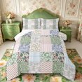 thumbnail image 1 of Manfei Boho Paisley Full Size Comforter Sets 3-Piece,Floral Plaid Dots Stripes Bedding Comforter Set,1 Comforter and 2 Pillowcases,Reversible, 1 of 6