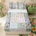 thumbnail image 1 of Manfei Boho Paisley Zipper Queen Comforter Set with Fitted Sheet and 2 Pillowcases,Floral Plaid Dots Stripes Zipper Bedding Set,Reversible, 1 of 7