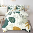 thumbnail image 1 of Manfei Boho Print Bedding Comforter Set 7 Pieces,Bohemain Theme Full Bedding Set,Minimalist Aesthetic Full Bedding Set,Green Beige Brown Fitted Sheet Flat Sheet,Microfiber Bedroom Decor,Reversible, 1 of 8