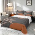 thumbnail image 1 of Manfei Boho Sun and Leaf Bed Sheets, Mid Century Geometric Fuul Size Sheets, Gray and Blush, Reversible 4pcs1 Flat Sheet + 1 Fitted Sheet + 2 Pillowcases, 1 of 6
