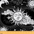 thumbnail image 1 of Manfei Boho Sun and Moon Fabric by the Yard (5 Yards), Celestial Nebula Astrology Decorative Fabric by the Yard, White and Black Sewing & Crafting Fabric, 1 of 6