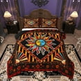 thumbnail image 1 of Manfei Boho Sun Queen Comforter Set, Orange Gradient Galaxy Bedding Sets, Zodiac Astrology Stars Bedding Comforter Set, Lightweight Room Decor, 3-Piece Reversible, 1 of 8
