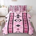 thumbnail image 1 of Manfei Bohomian Aztec Bedding Twin Size, Hippie Triangle Bedding Sets Twin Size, Western Mandala Reversible Comforter Sets with Sheets, Ultra Soft Room Decoration, 7pcs, 1 of 6