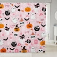 thumbnail image 1 of Manfei Boo Ghost Print Shower Curtain 72Wx72L,Halloween Bat Witch Bathroom Curtain, 1 of 5