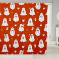 thumbnail image 1 of Manfei Boo Ghost Print Shower Curtain 72Wx72L,Happy Halloween Party Bathroom Curtain, 1 of 5