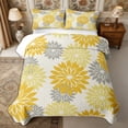 thumbnail image 1 of Manfei Botanical Flower Dahlia Twin Quilt Set 2 Pieces,Spring Garden Twin Coverlet Set,1 Bedspread and 1 Pillowcase, 1 of 7