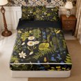 thumbnail image 1 of Manfei Botanical Flower Zipper Queen Comforter Set with Fitted Sheet and 2 Pillowcases,Spring Garden Zipper Bedding Set,Reversible, 1 of 7