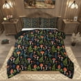 thumbnail image 1 of Manfei Botanical Mushroom Full Size Comforter Sets, Wild Plant Bedding Comforter Set, Green Leaf Bedding Sets, Super Cozy Room Decor, 3-Piece Reversible, 1 of 8