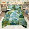 thumbnail image 1 of Manfei Botanical Plants 3 Pieces Queen Comforter Set for Children Kids Teens,Watercolor Trees Ultra Soft Bedding Sets,Jungle Woodland Bedding Comforter Set,Lightweight Room Decor,Reversible, 1 of 8