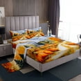 thumbnail image 1 of Manfei Botanical Pumpkin Full Sheet Sets,Autumn Harvest Bedding Full Size,Lodge Cabin Bed Sheets Set Full Size,Breathable Thanksgiving Day Room Decor,4-Piece, 1 of 6
