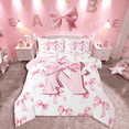 thumbnail image 1 of Manfei Bow Alphabet 2pcs Bedding Comforter Set,Pink White Twin Comforter Sets,Initial Monogrammed Bedding Set,Lightweight Dreamy Room Decoration,Reversible, 1 of 7