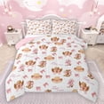 thumbnail image 1 of Manfei Bow Hats Girl 3 Pieces Queen Comforter Set,Western Cowgirl Ultra Soft Bedding Sets,Stars Print Bedding Comforter Set Breathable,Microfiber Bedroom Decor,Reversible, 1 of 8