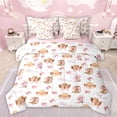 thumbnail image 1 of Manfei Bow Hats Girl Bedding Comforter Set 7pcs,Western Cowgirl Queen Bedding Sets Super Cozy,Stars Print Queen Sheet Sets,Microfiber Bedroom Decor,Reversible, 1 of 8