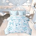 thumbnail image 1 of Manfei Bow-tie Cherry Bed in a Bag Full size, Blue Bed Set, Kawaii Ribbon Bow Reversible Bedding Full Size, Super Cozy Bedroom Decorative, 7-Piece, 1 of 6