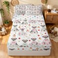 thumbnail image 1 of Manfei Bowknot Schnauzer Zipper Queen Comforter Set with Fitted Sheet and 2 Pillowcases, Strawberry Cupcake Zipper Bedding Set, Pastel Blue Pink, Polkadot Reversible, 4 Pieces, 1 of 7