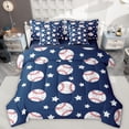 thumbnail image 1 of Manfei Boys Ball Game 7-Piece Twin Bedding Sets,Baseball Lovers Bedding Comforter Set,Blue White Sheet Sets For Boys Kids,Microfiber Bedroom Decor Reversible, 1 of 8
