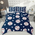thumbnail image 1 of Manfei Boys Ball Game Bedding Comforter Set,Baseball Lovers Twin Comforter Sets,Blue White Bedding Set For Boys Kids,Microfiber Bedroom Decor Reversible,2 Pieces, 1 of 8