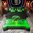 thumbnail image 1 of Manfei Boys Basketball Twin Bedding Sets, Teens Sports Bedding Comforter Set, Green Gradient Basketball Court Sheet Sets, Luxury Bedroom Decor Reversible 7 Pieces, 1 of 8