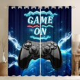 thumbnail image 1 of Manfei Boys Cartoon Gamepad Blackout Curtains Set of 2 (52x84 Each), Game Over Window Curtains, Game Console Lover Curtains and Drapes, Window Curtains Home Decor, 1 of 6