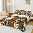 thumbnail image 1 of Manfei Boys Dirt Bike Bed Sheets,Outdoor Extreme Sport King Sheets,Orange Black Plaid Sheet Set Teens,Ultra Soft Home Decor,4-Piece, 1 of 7