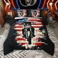 thumbnail image 1 of Manfei Boys Dirt Bike Bedding Comforter Set,Outdoor Extreme Sport Twin Comforter Sets,Retro American Flag Bedding Set Teens,Ultra Soft Home Decor Reversible,2 Pieces, 1 of 9