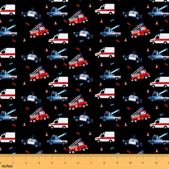 Manfei Boys Fabric by the Yard 1 Yard, Kids Home Decor Fabric by the Yard, Royal Blue
