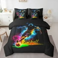 thumbnail image 1 of Manfei Boys Football 7-Piece Bedding Comforter Set,Sport Theme King Bedding Sets,Colorful Neon Bed Sheets For Kids,Luxury Bedroom Decor Reversible, 1 of 8