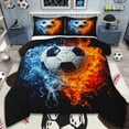 thumbnail image 1 of Manfei Boys Football Full Size Comforter Sets,Sport Theme Bedding Comforter Set,Orange Blue Black Bedding Sets For Kids,Luxury Bedroom Decor Reversible,3pcs, 1 of 7