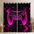 thumbnail image 1 of Manfei Boys Game Console Curtains Pack of 2 (42x84 Each), Pink Rectangle Geometric Curtains Blackout, Modern Video Gaming Bedroom Curtains, Window Curtains Room Decor, 1 of 6