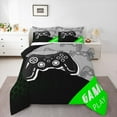 thumbnail image 1 of Manfei Boys Gaming Lover Queen Comforter Set, Cartoon Game Console Bedding Sets, Modern Gamepad Print Reversible Bedding Comforter Set, Breathable Home Decor, 3pcs, 1 of 8