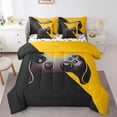 thumbnail image 1 of Manfei Boys Gaming Lover Twin Bedding Sets 7-Piece, Cartoon Game Console Bedding Comforter Set, Modern Gamepad Print Reversible Sheet Sets, Luxury Bedroom Decor, 1 of 7
