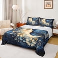thumbnail image 1 of Manfei Boys Girls Chic Floral Moon 4pcs Bed Sheets,Bohemian Theme King Sheets,Starry Sky Super Cozy Sheet Set,Microfiber Bedroom Decor, 1 of 7