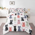 thumbnail image 1 of Manfei Boys Girls Cute Cats Bedding Comforter Set 2pcs,Kawaii Animal Twin Comforter Sets Microfiber,Cartoon Pet Breathable Bedding Set,Ultra Soft Home Decor,Reversible, 1 of 8