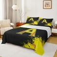 thumbnail image 1 of Manfei Boys Girls Letter Monogrammed A Twin Sheet Sets 3pcs,Sport Baseball Twin Fitted Sheet Microfiber,Graffiti Splash Breathable Flat Sheet,Ultra Soft Home Decor, 1 of 7