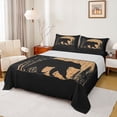 thumbnail image 1 of Manfei Boys Girls Safari Black Bear 4pcs Bed Sheets,Jungle Woodland Animal King Sheets,Vintage Aesthetics Super Cozy Sheet Set,Breathable Home Decor, 1 of 7
