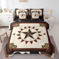 thumbnail image 1 of Manfei Boys Girls Texas Star Bedding Comforter Set 7pcs,Vintage Aesthetics Queen Bedding Sets Super Cozy,Western Theme Queen Sheet Sets,Microfiber Bedroom Decor,Reversible, 1 of 8