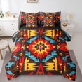 thumbnail image 1 of Manfei Boys Girls Tribal Aztec 7pcs Bedding Comforter Set,Bohemian Theme Queen Bedding Sets Super Cozy,Exotic Style Queen Sheet Sets,Luxury Bedroom Decor,Reversible, 1 of 8