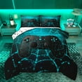 thumbnail image 1 of Manfei Boys Girls Video Game Bedding Comforter Set 2pcs,Abstract Gamepads Twin Comforter Sets Microfiber,Gothic Spider Web Breathable Bedding Set,Luxury Bedroom Decor,Reversible, 1 of 8