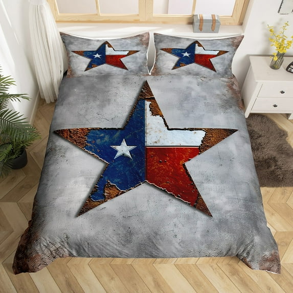 Manfei Boys Girls Vintage USA Flag 2-Piece Comforter Cover Toddler Size,Retro Aesthetic Bedding Sets Toddler Size,Stars Print American Flag Ultra Soft Bed Set,Microfiber Bedroom Decor(No Comforter)