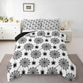 thumbnail image 1 of Manfei Boys Happy Halloween King Size Comforter Sets,Spider Webs Bedding Comforter Set,White Black Bedding Set For Teens,Ultra Soft Home Decor Reversible,3 Pieces, 1 of 8
