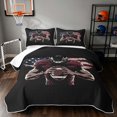 thumbnail image 1 of Manfei Boys Rugby Twin Quilt Set, Sports Gamer Twin Coverlet Set, Maroon Red Navy, Black Reversible 2 Pieces, 1 Bedspread and 1 Pillowcase, 1 of 7