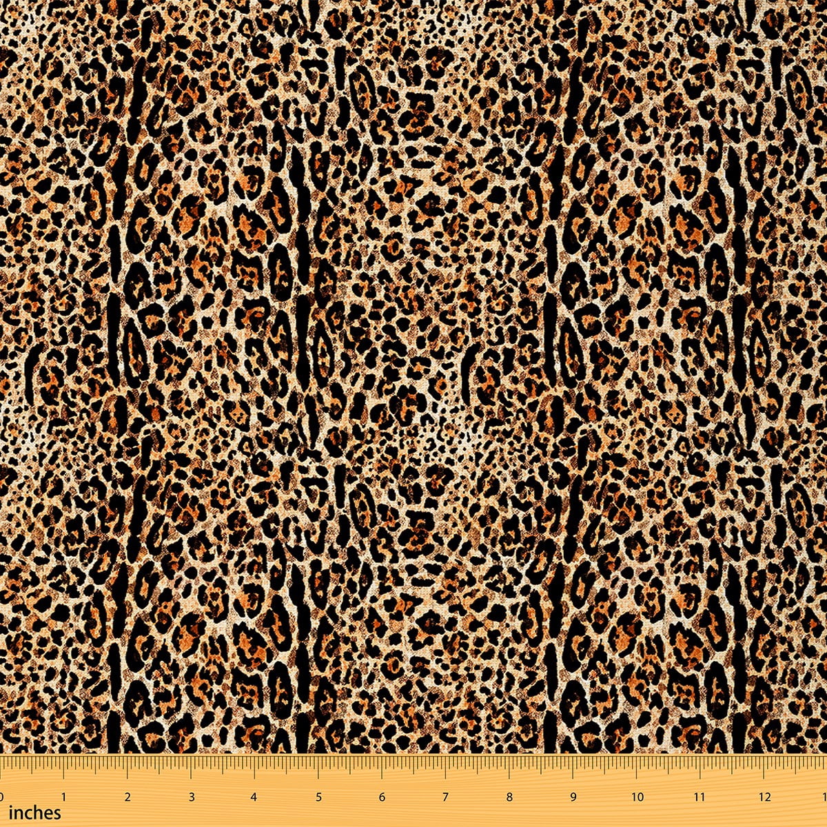 Manfei Brown Animal Print Sewing & Crafting Fabric (10 Yards), Leopard Cheetah Home Decor Fabric by the Yard, Wildlife Theme DIY Fabric